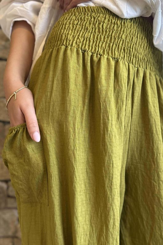 Basso Shirring Balloon Pant Rustic Olive **